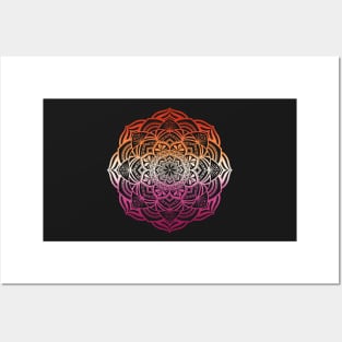 Gradient Lesbian Mandala Posters and Art